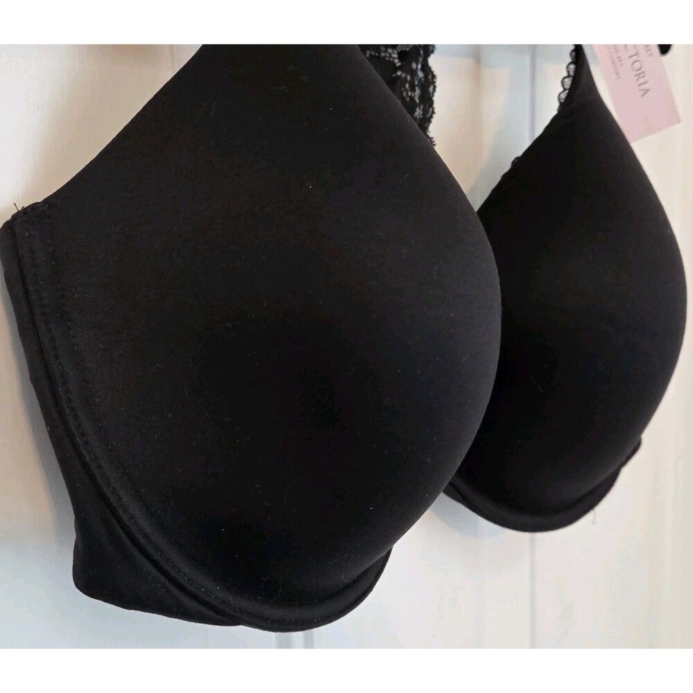 Victoria's Secret Body By Victoria Black Racerback Demi Bra Lace  34DDD - Picture 4 of 11